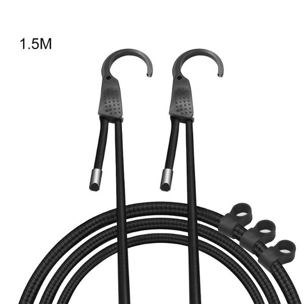 

1.5m adjustable car luggage rope indoor clothesline elastic bungee cords straps ropes belts with hooks hook hanger