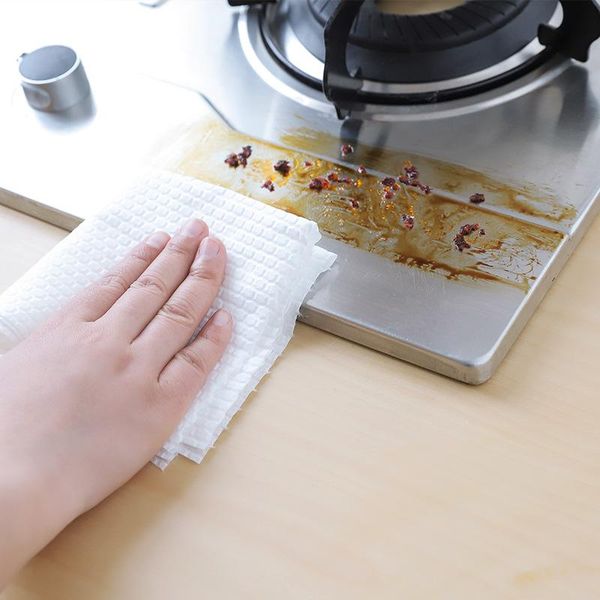 

cleaning cloths 50pcs/pack non-woven kitchen cloth disposable rags wiping scouring pad dishcloth bathroom washing
