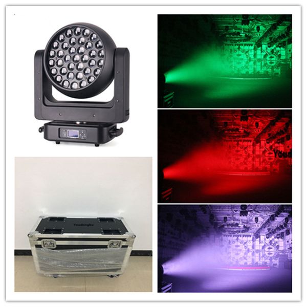 

2pcs with flightcase 37x25w rgbw 4 in 1 bee eye led moving head with zoom led wash zoom dmx moving head light