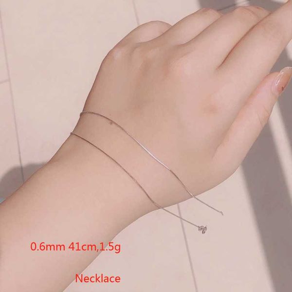 

chains 2021 ins style simple fashion collarbone chain 925 silver necklace