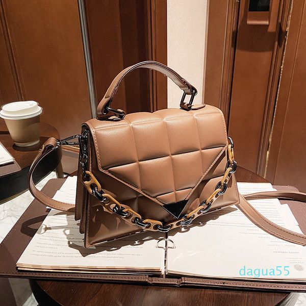 

2021 women's s new creative impression new fashion chain portable small square bag simple foreign style single shoulder messenger bag
