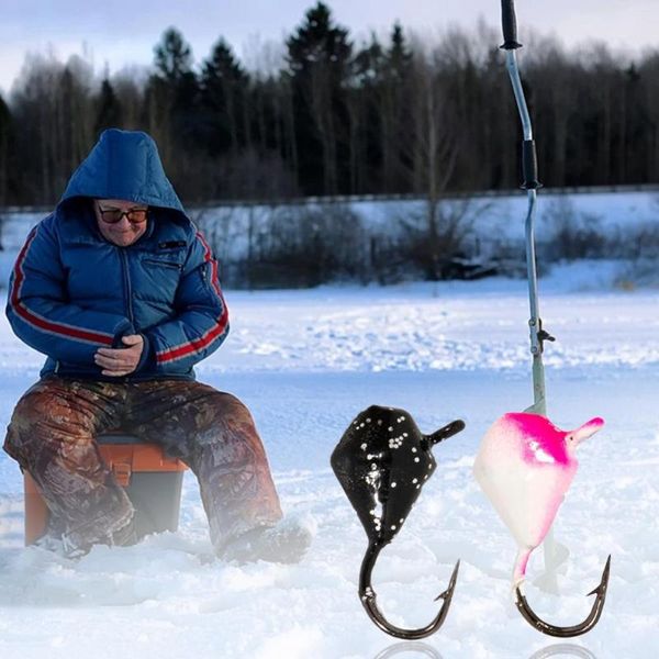 

fishing hooks jig high carbon steel eco-friendly sharpened 3 colors portable durable baits accessories