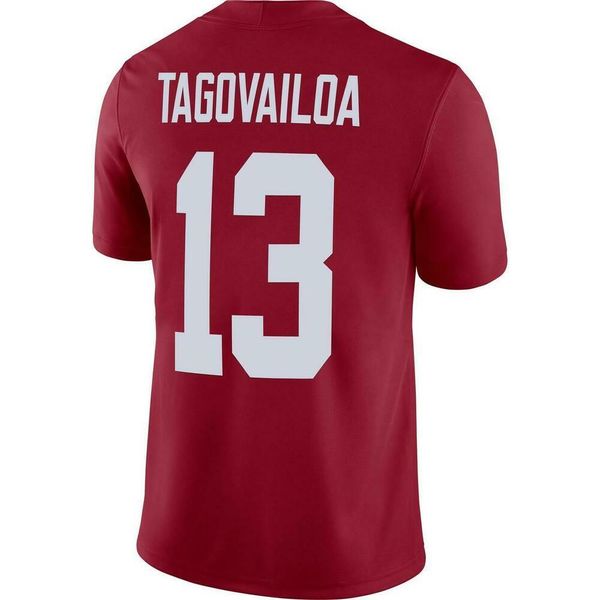 

custom stitched alabama crimson tide tua tagovailoa #13 crimson ncaa jersey men women youth football jersey xs-6xl, Black