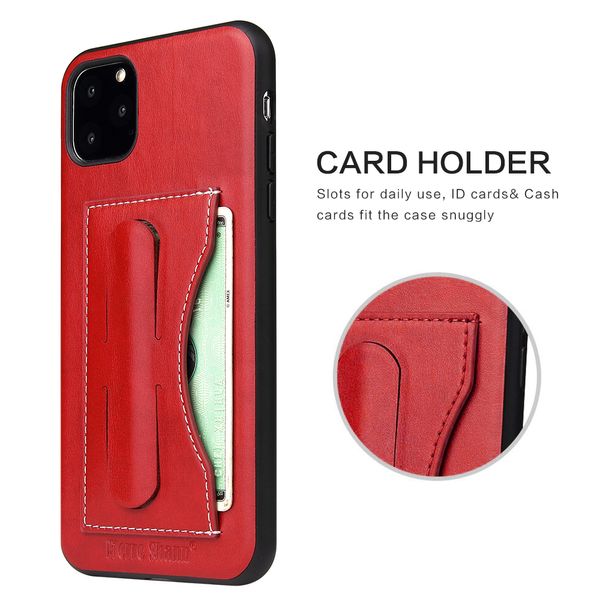 Custodie per cellulari antiurto Custodia per iPhone XS Max Slot per scheda in pelle Cover Cavalletto Coque per iPhone 6 7 8 Plus X Xr 11 Pro Funda