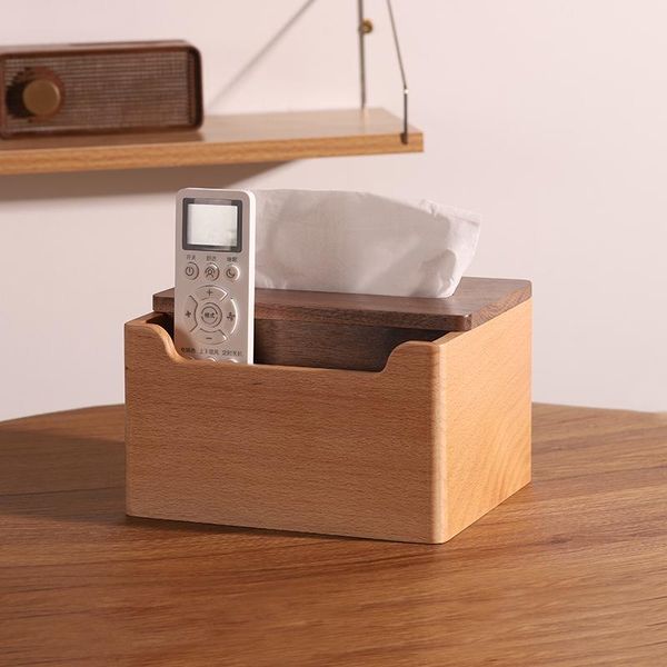 

tissue boxes & napkins multifunctional box remote control storage living room deskhigh-end light luxury beech pumping paper
