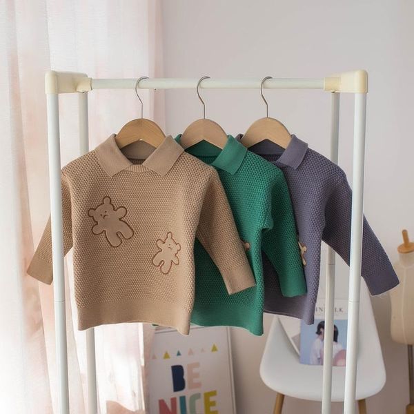 

pullover 2021 winter children's sweater girls' plush thickened top, Blue