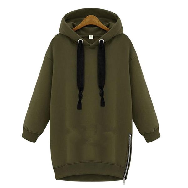 

women's hoodies & sweatshirts 2021 autumn winter women long sleeve hooded loose casual warm sweatshirt, Black