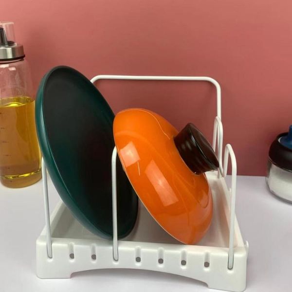 

kitchen storage & organization 1pcs adjustable multifunctional space saving rack chopping board drain lid holders tools