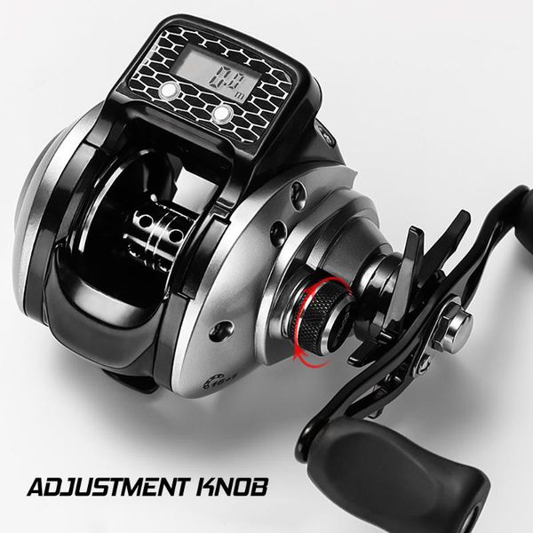

digital display fishing reel 6.3:1 16+1bb baitcasting w/ larger ceramic line for ocean rock lake river accessories reels