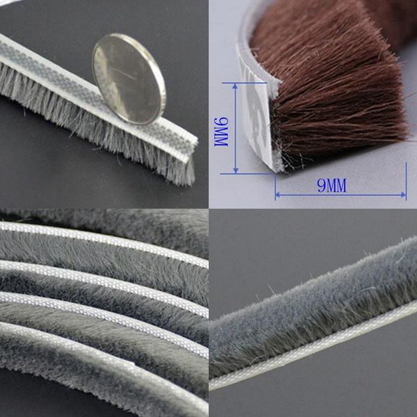 

window stickers 3meters/5meters brush strip self adhesive door sealing home sound insulation gasket