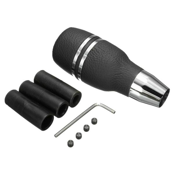 

shift knob black leather universal car automatic gear stick shifter lever