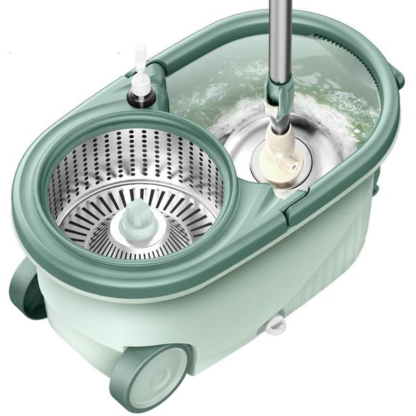 

buckets [warranty for five years] mrs. le hand-washed double drive rotary mop bucket automatic dry lazy dehydration