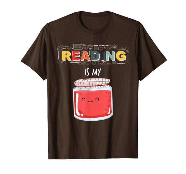 

Reading is my Jam Colorful Reading Teacher Read ELA T-Shirt, Mainly pictures