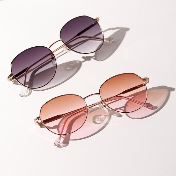 

metal frame sunglasses vintage pc lenses women 2021 luxury designer oval glasses uv400 box packing lx113, White;black