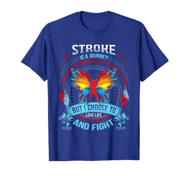 

stroke awareness is a journey i never planned t-shirt, White;black