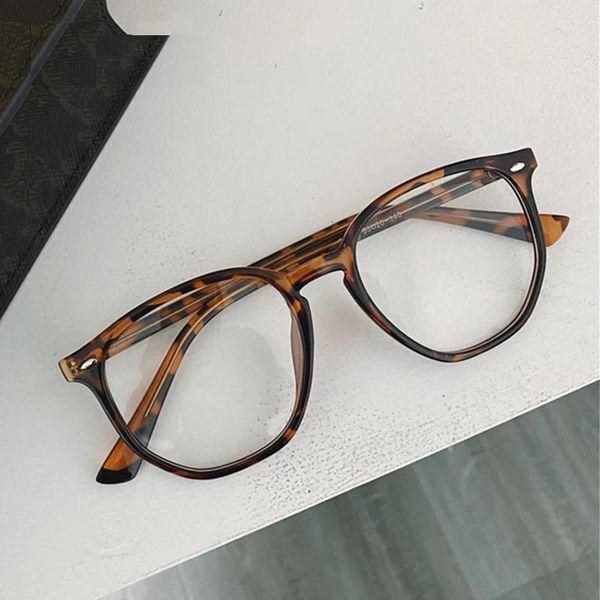 

fashion sunglasses frames vintage women's glasses frame men anti-blue light computer spectacles irregular polygon optical, Black