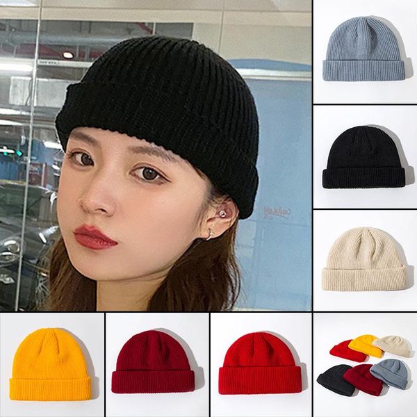 

beanies fashion knit hat casual short comfortable cap elastic winter warming universal for men women fs99