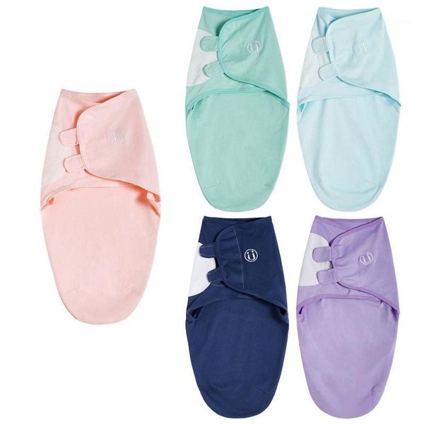 

0-4 months baby wrap sleeping bags born blanket bedding soft cotton solid swaddle envelope for1
