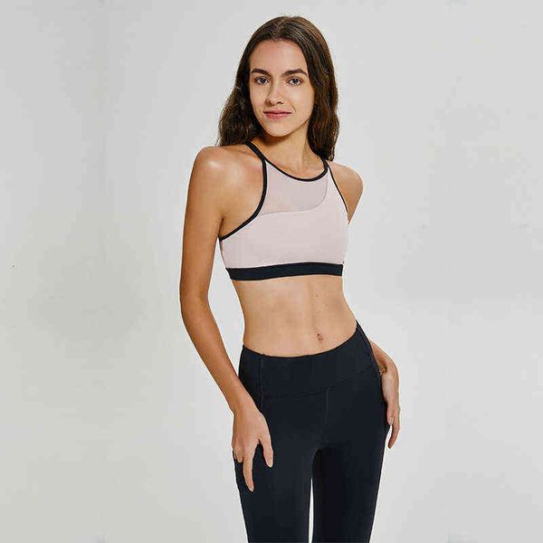 

women sports bra shirts yoga gym vest lu-55 shakeproof adjustable strap push up fitn underwear lady, Black;white