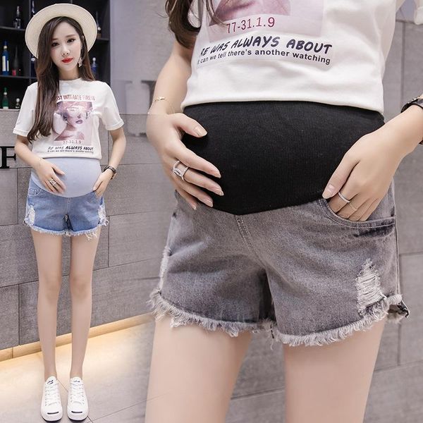 

maternity bottoms envsoll shorts pants summer 2021 jeans denim clothes for pregnant women pregnancy, White