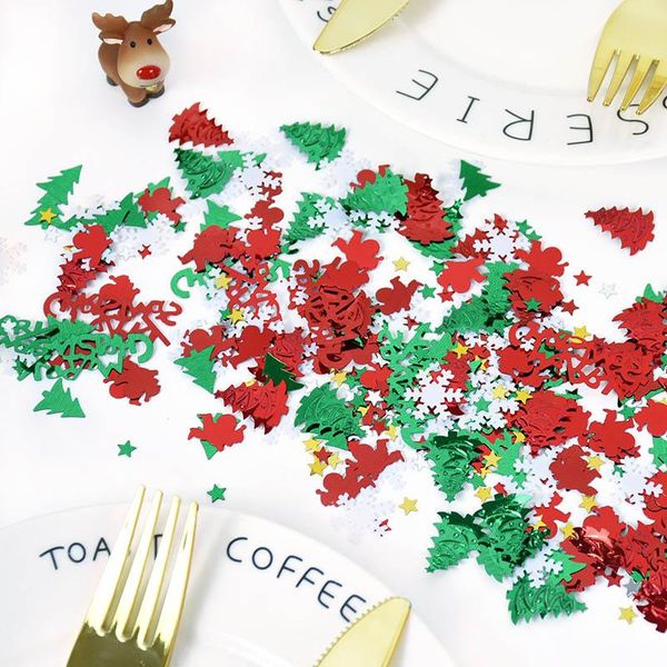 

party decoration 1 pack christmas confetti snowflake star xmas tree deer design sequin wedding year table scatter