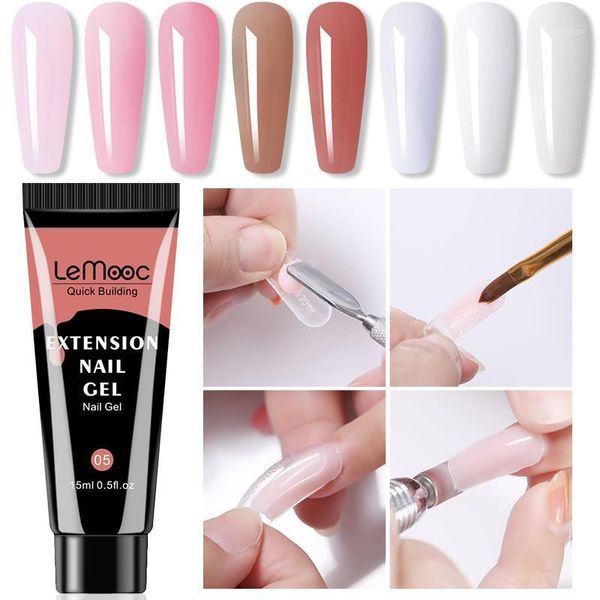 

nail extension gel builder uv polishes slip solution liquid soak off acrylic extending varnish lacquers1, Red;pink
