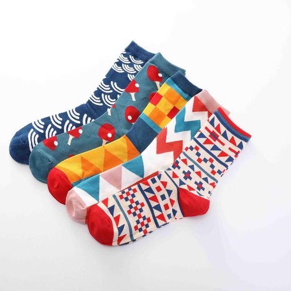 

party masks mens happy striped socks quality plaid diamond sock men combed cotton