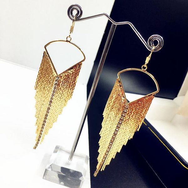 

dangle & chandelier earrings rhinestone long drop for women jewelry fashion, Silver