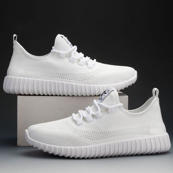

mesh casual shoes for men, breathable cool in summer, trendy odor-proof, white and black, size 39-44