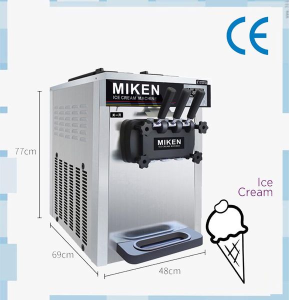 

ice cream making machine deskwith preservation function low noise three heads soft maker