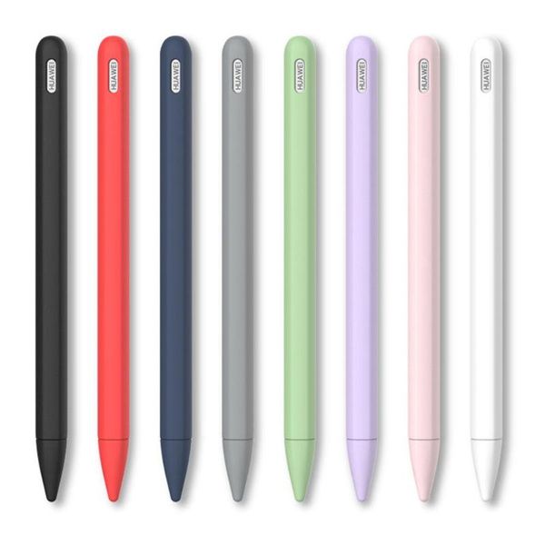 

refills anti-scratch silicone protective cover nib stylus pen case for touch compatible with m-pencil suitable huawei, Black;red