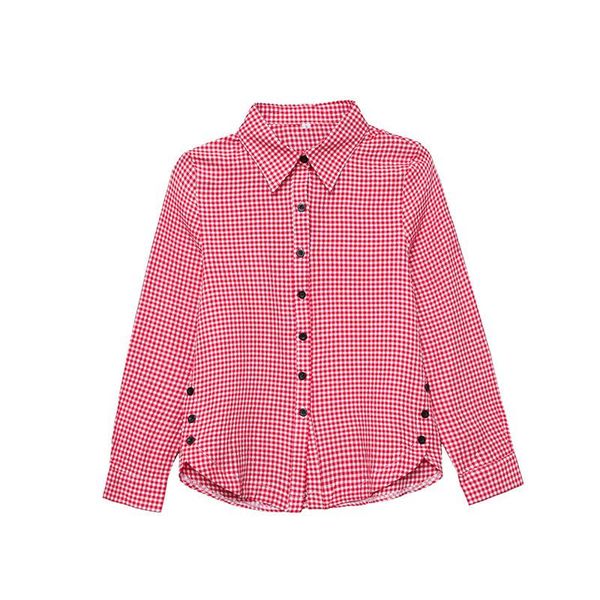

women's blouses & shirts plus size long sleeve turn-down collar plaid shirt women open fork casual chemise femme camisas mujer s-5xl, White