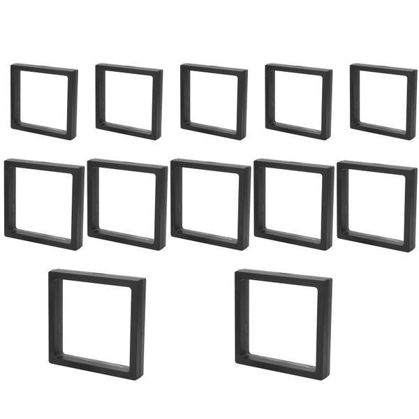 

jewelry pouches, bags 12pcs ring storage boxes delicate floating frame display stands for home, Pink;blue
