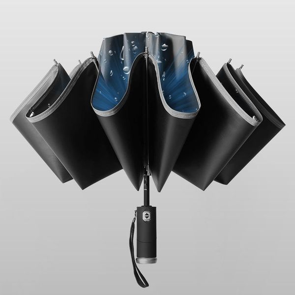 

umbrellas drop 12-bone automatic umbrella black glue sunscreen car open reverse