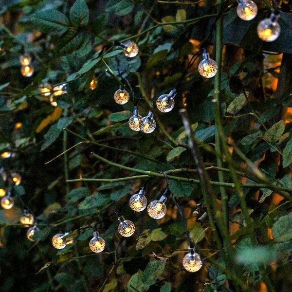 

solar string lights led large bubble bead outdoor garden courtyard decoration christmas lanterns strings