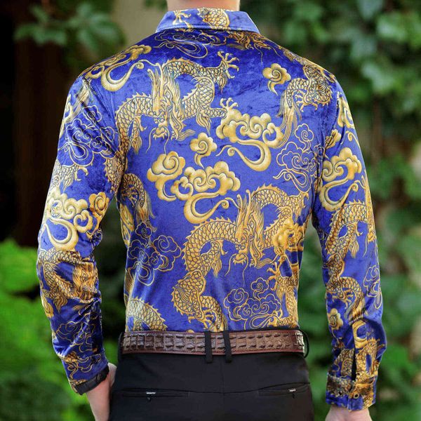 

shirt flower of the dragon men welfare from long velvet men's homme, White;black