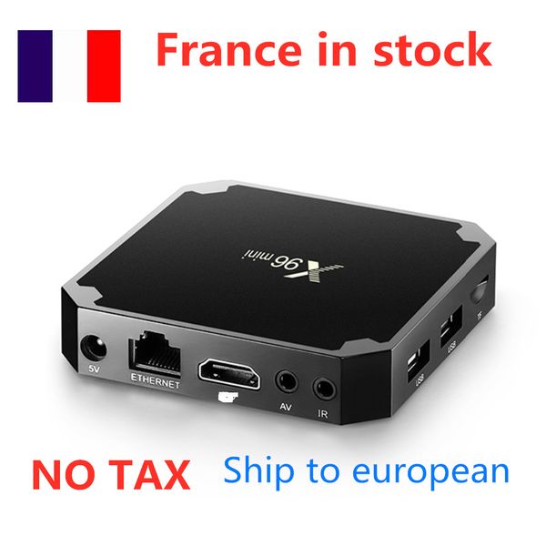 Enviar da frança para a caixa de tv europeia x96 mini amlogic s905w quad core 1gb 2gb ram 8gb 16gb rom android 7.1