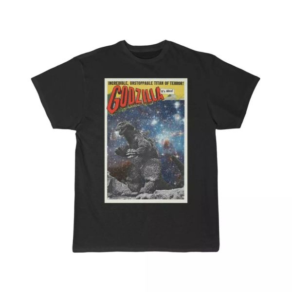 

godzilla the original short sleeve tee, White;black