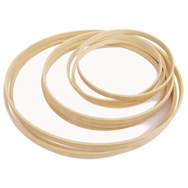 

decorative objects & figurines wooden bamboo floral hoops set wreath macrame craft hoop rings for diy dream catcher wedding decor 9pcs