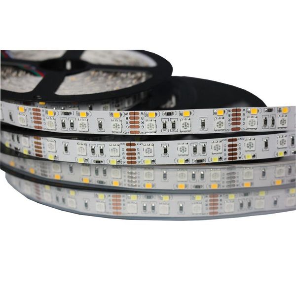 

double row rgbw led strip rgb + 2835 white / warm dc12v 120 led/m 5m/lot. strips