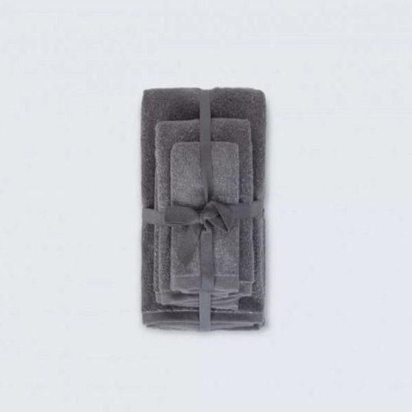 

towel turkish 100% cotton anthracite 3 piece set