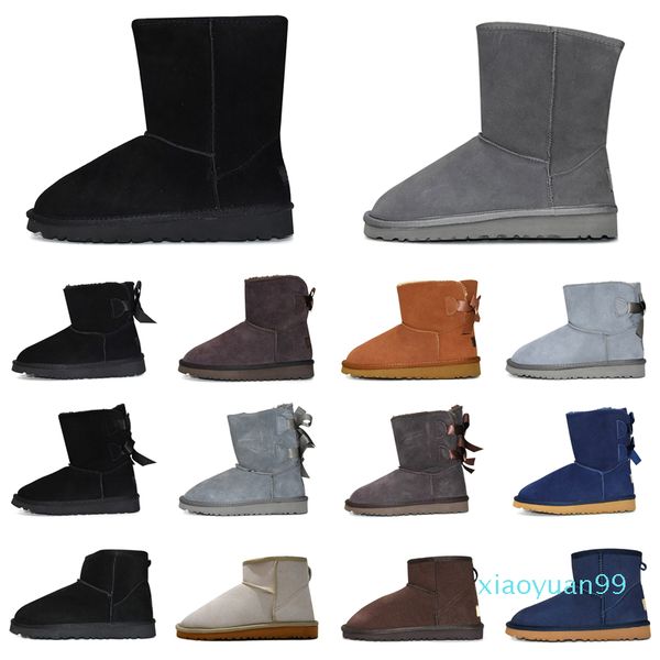 

designer- women classic snow boots thigh high fur boot winter ankle chestnut black khaki grey pink chocolate red girl lady fashion outdoor s