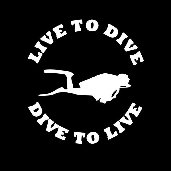 

16.6cm*17.8cm live to scubadiving diving wetsuit neoprene reflective decorative car accessories sticker