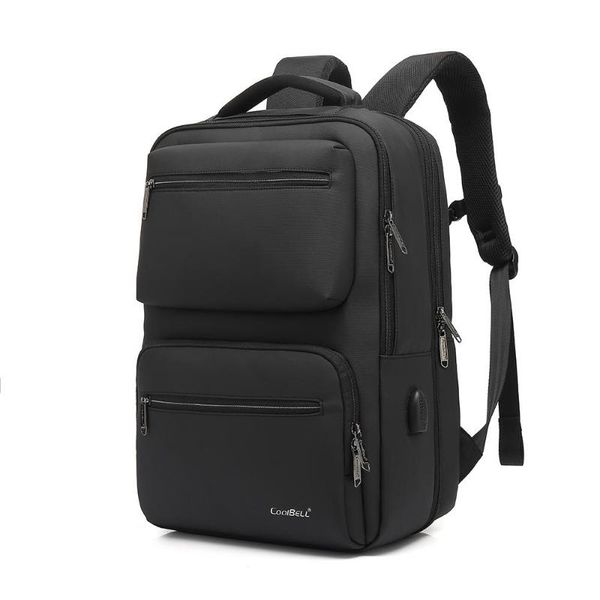 

backpack men backpacks cool bell scalable anti-theft brush usb charge male business casual waterproof lapbag 15.6 inch black cb-8209