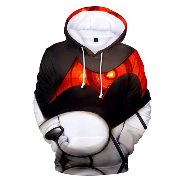 

men's hoodies & sweatshirts pullover monokuma men women harajuku autumn warm kpop 3d cooton soft hoodie clothes, Black