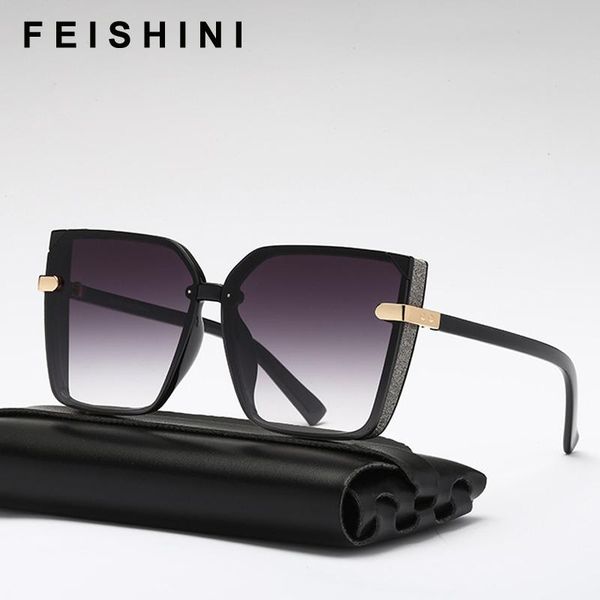 

fashion cateye designer sunglasses women 2021 retro sun glasses square oversized luxury, White;black