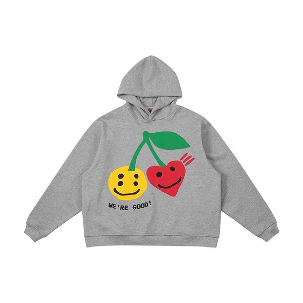

men's casual shirts ss cpfm x human made collaboration we're good hoodies winter cherry sweatshirts men women oversized sweatshirt, White;black