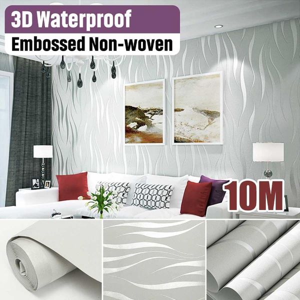 

wallpapers 53cm 3d embossed wallpaper roll glitter effect living room bedroom wall decor diy waterproof stickers decorations (no glue)