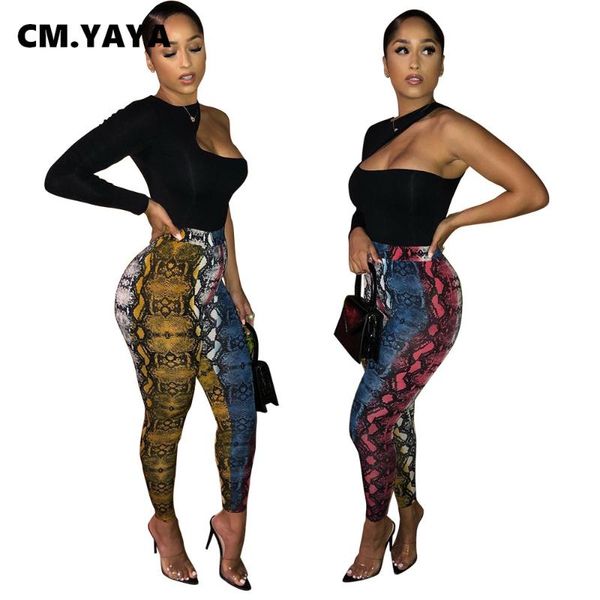 

cm. women serpentine leggings skinny hip hop trousers night party club high waist bodycon pants sweatpants women's & capris, Black;white