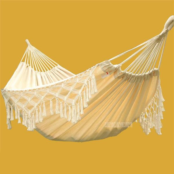 

hammocks bohemia tassel style 2 person outdoor portable camping beach hammock cotton home balcony garden swing hanging chair